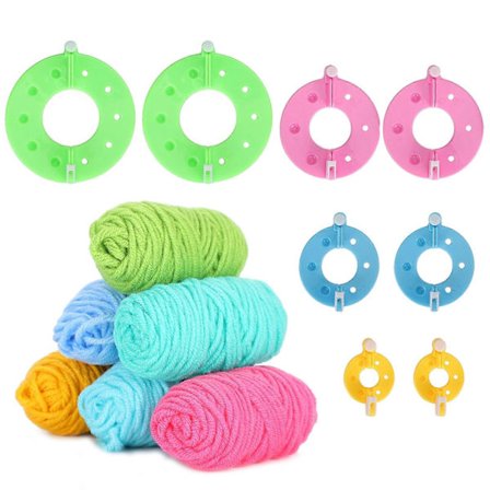 Pompong Maker Sett Fargerik Duskeballvever DIY 6 Farger Ullgarn Strikkehåndverk Gaver