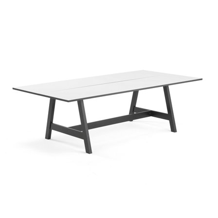 Konferenztisch NOMAD, 2400 x 1200 mm, schwarz-weiß