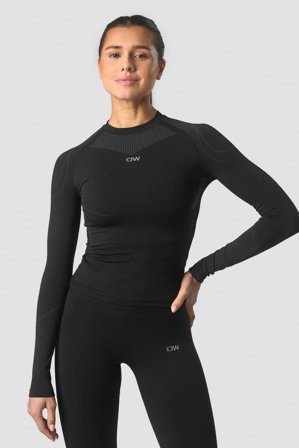 Ultra Seamless Long Sleeve Wmn Black
