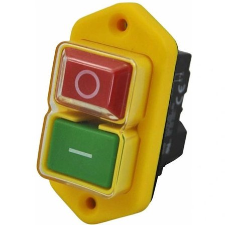 Indbygget kontakt - 230V potentialfri kontakt KJD17 B/YH02-A 5, vandtæt panel, startknap