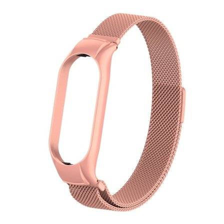 Xiaomi Mi Band 7 milanesiskt klockarmband - Ljusrosa
