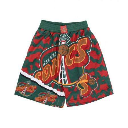 Mitchell & Ness, basketball shorts nba jumbotron 2.0 mesh short seasup Zielony, Mężczyzna, Rozmiar: XL