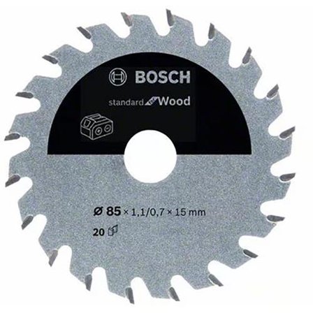 Bosch Standard for Wood Savklinge 85×1.1×15mm, 20T 15 mm, Maskintilbehør & forbrugsvarer