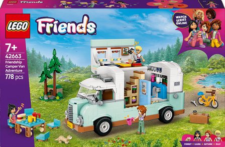Lego Friends Venskabs-autocamper på eventyr Byggesæt til rolleleg 42663, Børn & Forældre, Motorik & Bevægelse, Klodser Og Stabletårne