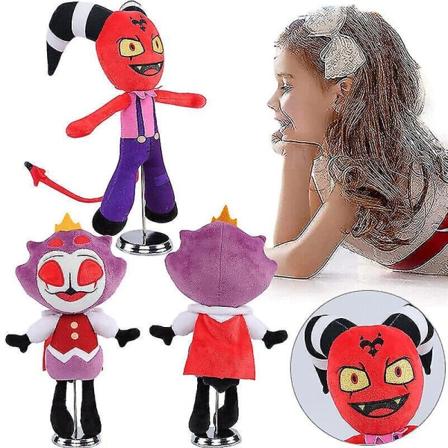 Helluva Boss 2 pehmolelua Blitzo Moxxie Millie Loona Monster Devil Dolls 30cm Purple four eyed devil