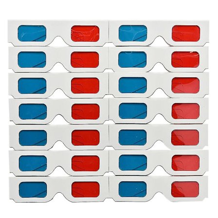 50 stk 3D-briller 3D-videobriller 3D-pappbriller Nyttårsfestbriller 3D-papirbriller