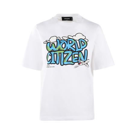 Dsquared2, T-Shirts Wit, Dames, Maat:S