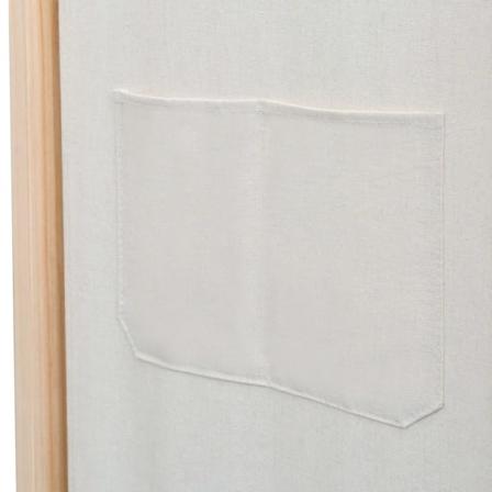Vidaxl Rumsavdelare 3 Paneler Gräddvit 120x170x4 Cm Tyg Creme