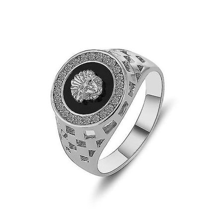 Kreativ Medusa Ring För Män Inlagd Med Zirkon Mode Dominerande Ringar Kvinnlig Punkstil Smycken Gåvor Hela