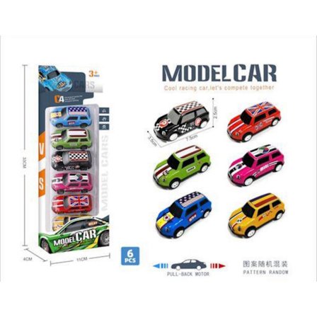 Bil Legetøj i Metal til Børn & Samlere 6-pak