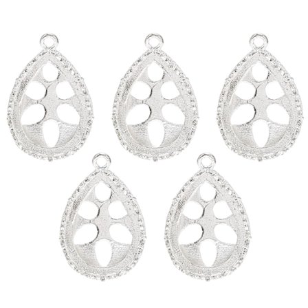 5 stk. Legering Vedhæng Base Smykkefremstilling Vedhængsramme Resinforme Vedhængsbakke til DIY