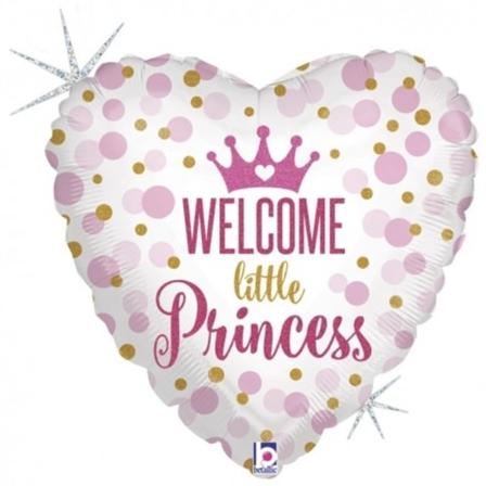 Folieballong - Welcome Little Princess 45 cm multifärg