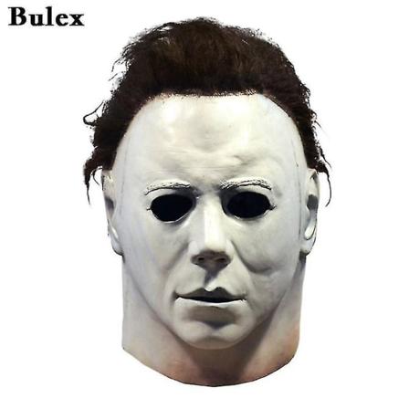 Bulex Halloween 1978 Michael Myers Mask Skrekk Cosplay Kostyme Latex Masker Halloween rekvisitter for voksne Hvit Høy kvalitet