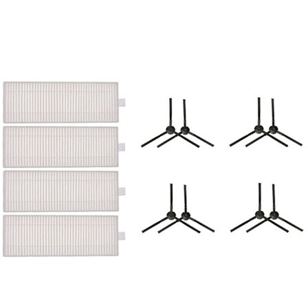 HEPA-filter, hovedbørste, sidebørste, moppeklude til 360 C50 robotstøvsuger, reservedele og tilbehør