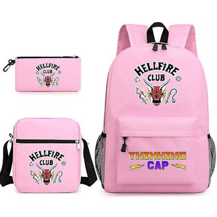 Stranger Things Hellfire Club Backpack Three-piece Set School Bag
