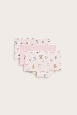 Kappahl | Bokserki 3-pak Różowy 146/152 | Różowy