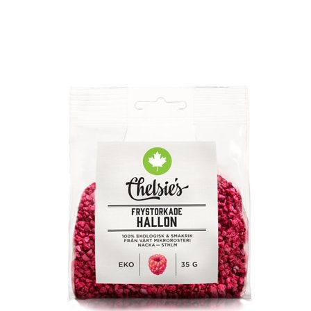 Chelsie s Organic Gourmet Prod Frystorkade Hallon 35 g