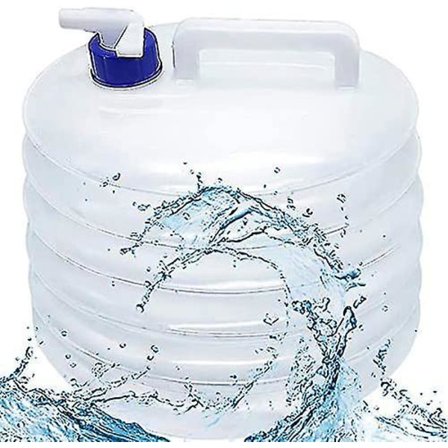 15l Sammenklappelig Vandbeholder Camping Vandbærer Med Hane