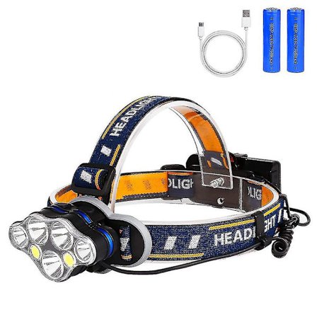 Uppladdningsbar LED-pannlampa med USB-kabel