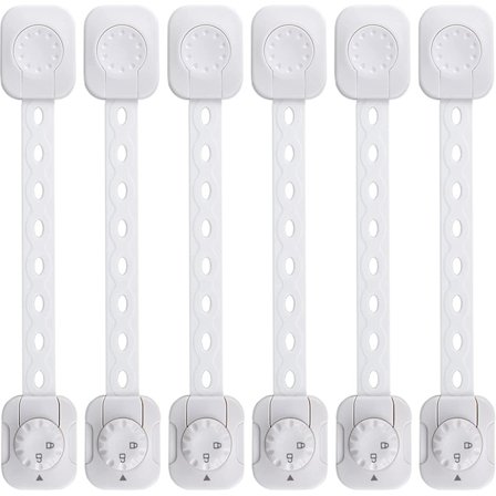 Turvallinen vauvan lukko (parannettu), 6 kpl lapsen/vauvan kaapin lukitussarja