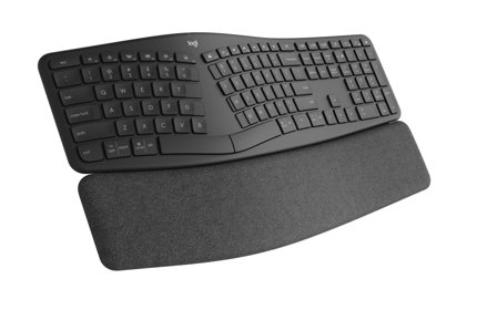 Logitech ERGO K860 Split Keyboard for Business - tastatur - QWERTY - US International - grafitt Inn-enhet