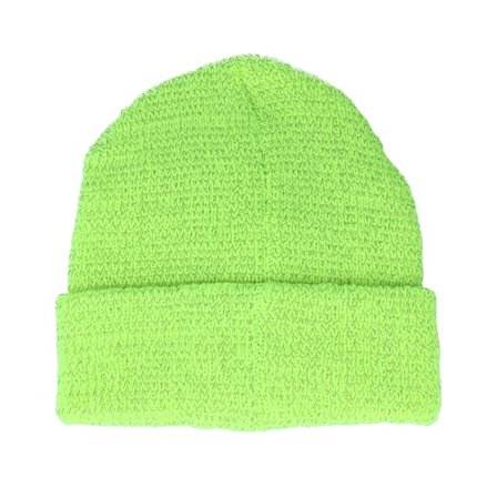 Beechfield - Gul cuff Beanie - Reflective Fluorescent Yellow Cuff Blank Beanie @ Hatstore