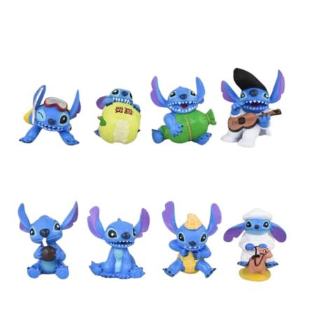 Lilo og Stitch Stitch Dukke Modell Hånd Figur Leke Kake Ornament Dekor