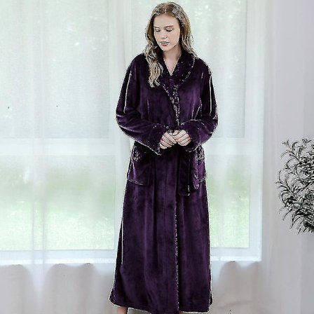 Kvinnor Män Vinter Plus Size Flanellrock Extra lång Huva Varm Morgonrock Lovers Tjock Kimono Badrock Man Morgonrock Robes