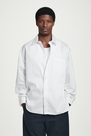 COS Herren Oxfordhemd Mit Oversized-Passform - Weiss