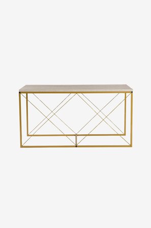 Hanah Home - Soffbord set Defne - Guld - Soffbord - Från Homeroom
