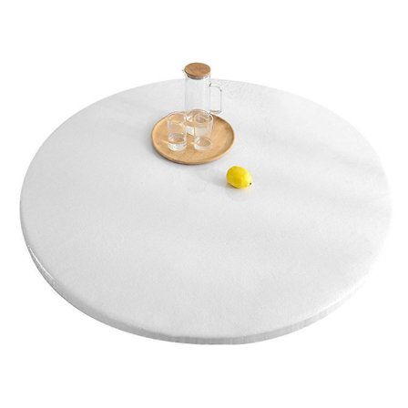 Transparent rund bordsduk hushåll utomhus bordsmatta mjuk glasmatta vattentät och oljebeständig hotellbordsduk