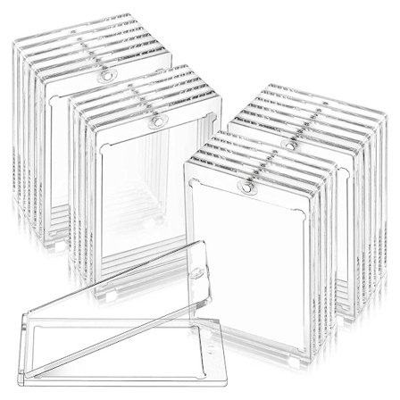 23 Pakk Magnetisk Kort Holder, 35pt Samlekort Holder, Harde Kort Etuier, for Baseball Fotball Sportskort Oppbevaring & Visning