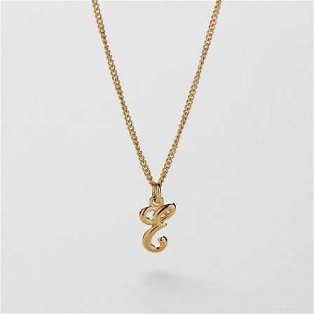 E Vintage Letter Necklace