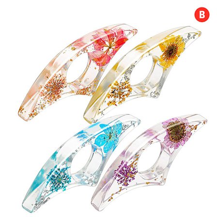 1kpl epoksikuivattuja kukkia peukalokirjatukikirjan sivupidike Con