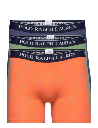 Stretch Cotton Boxer Brief 3-Pack Orange Polo Ralph Lauren Underwear