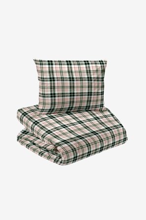 Redlunds - Trysil flanell 2-d bädd - Grønn - Sengesett - 150X210 - Fra Homeroom