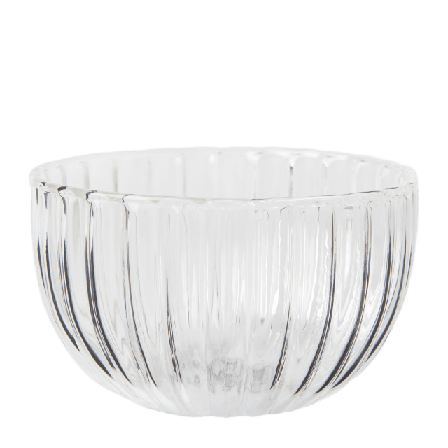Åhléns Home Glasskål med rillad dekor RILL 12 cm Skålar ONESIZE