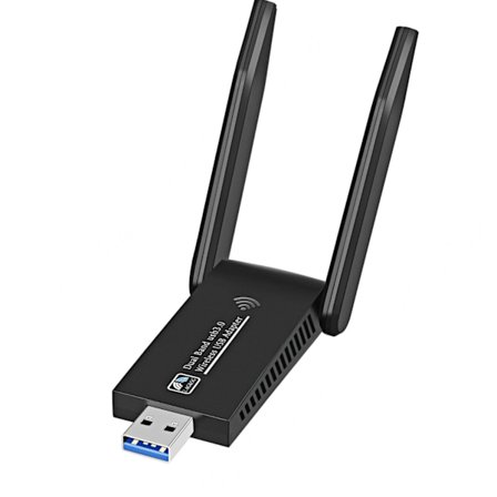 AC1300 Mbps Kraftfull WiFi-dongel, Dual Band USB 3.0 WiFi-dongel, 2.4G / 5.8GHz WiFi-dongel, USB WiFi-adapter för PC/Laptop/Desktop/Tablet, Kompatibel