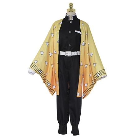 4-14 år Cosplay-kostume Anime-outfits til børn - Zenitsu Agatsuma 9-10 Years