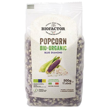 Biofactor Ekologiska popcorn 500g, blåa | Matlagning > Skafferiet > Popcorn | Bagaren och Kocken