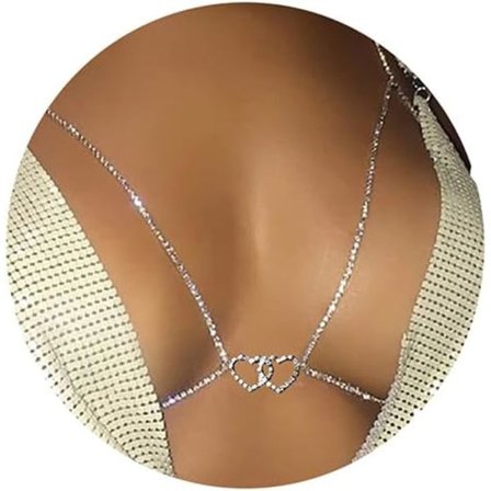 Body Chain y Pure Desire Diamond Rintaketju Monipuolinen Riippuva Kaula Rakkaus Body Chain Asusteet Sopii Naisille 80CM