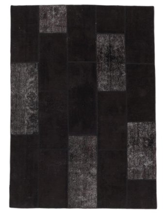 Patchwork Rug Hand Knotted 176X247 Black Persia