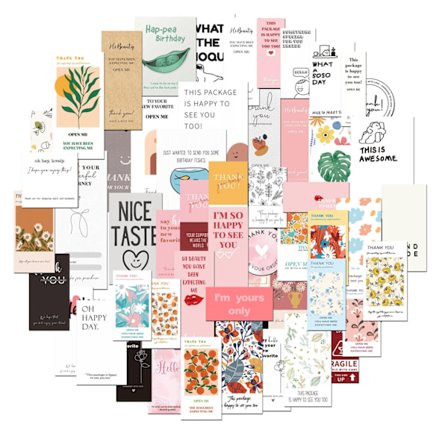 50st vänlig tacksam Morden Slang Bokmärke Little Note Letters Book Stickers