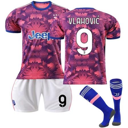 Juventus Vieraspaita Kausi 22/23 Jalkapallopaita T-paidat POGBA 10 Lapsi 28(150-160CM) VLAHOVIC 9 Lapsi 28(150-160CM)
