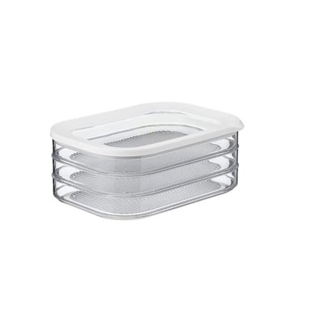 Køleskabsboks til pålæg, plast, til opbevaring af pølser, kylling, hvid, 1 - pakke 22,5*16*8,5cm