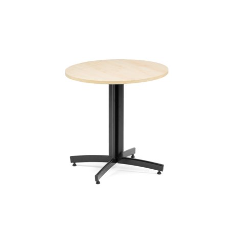 Kantinentisch SANNA, Ø700x720 mm, schwarz/birke