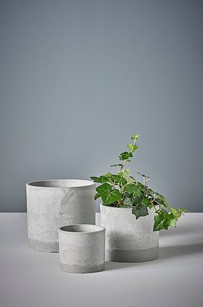 Jotex - Kruka 3-pack Ljusgrå ABBY - Köp Utekrukor hos Jotex