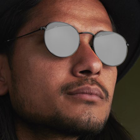 Óculos de Sol Polarizados Inteiramente Pretos Dandy para homens - Óculos de sol retro