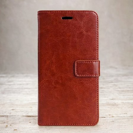 Etui til iPhone SE 3. generasjon Lommebokmodell [brun] gratis snor flip skinn full veske