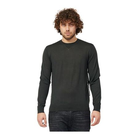 Emporio Armani Round-neck Stickat grön, Herr Stickade tröjor, Herr, Storlek: 2XL